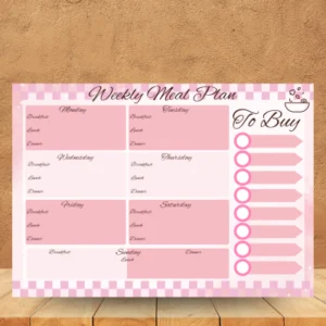 Weekly Meal Planner – Reusable Chart for Family Meals
