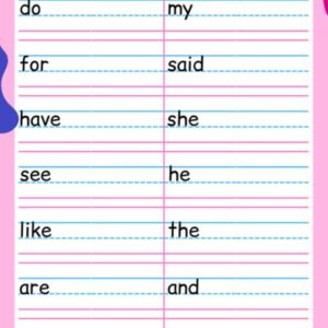 read and write sight words