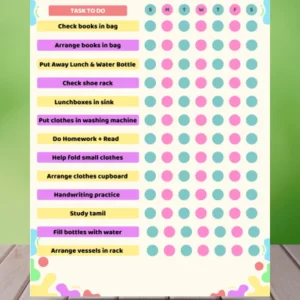 Daily Checklist for Kids (6–12 Years) – Routine Chart