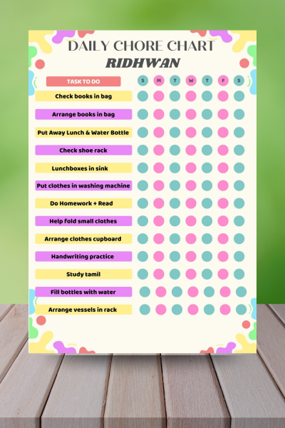 Daily Checklist for Kids (6–12 Years) – Routine Chart