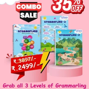 Lilara Grammar learning kit for kids with three reusable Grammarling levels