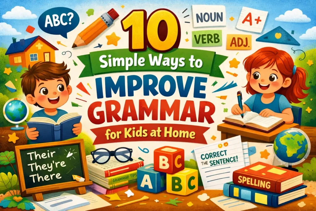 improve grammar for kids practice